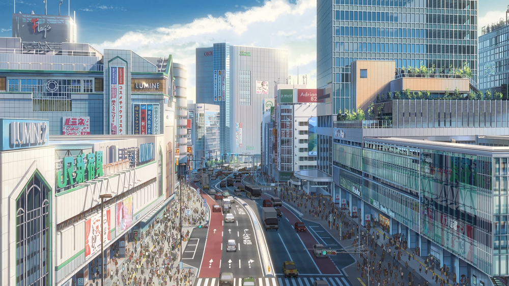 Phố xá nhộn nhịp Tokyo, tòa nhà cao tầng, chất lượng HD, độ phân giải 1080x1920, hình nền thành phố hiện đại.