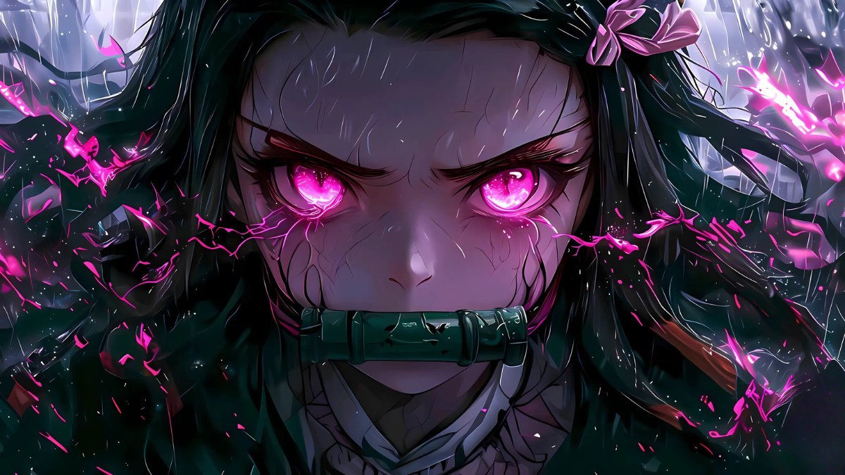 Nền hoạt h&igrave;nh c&ocirc; g&aacute;i với &aacute;nh mắt hồng l&ocirc;i cuốn, hiệu ứng ấn tượng, độ ph&acirc;n giải 1080x1920, chất lượng HD.