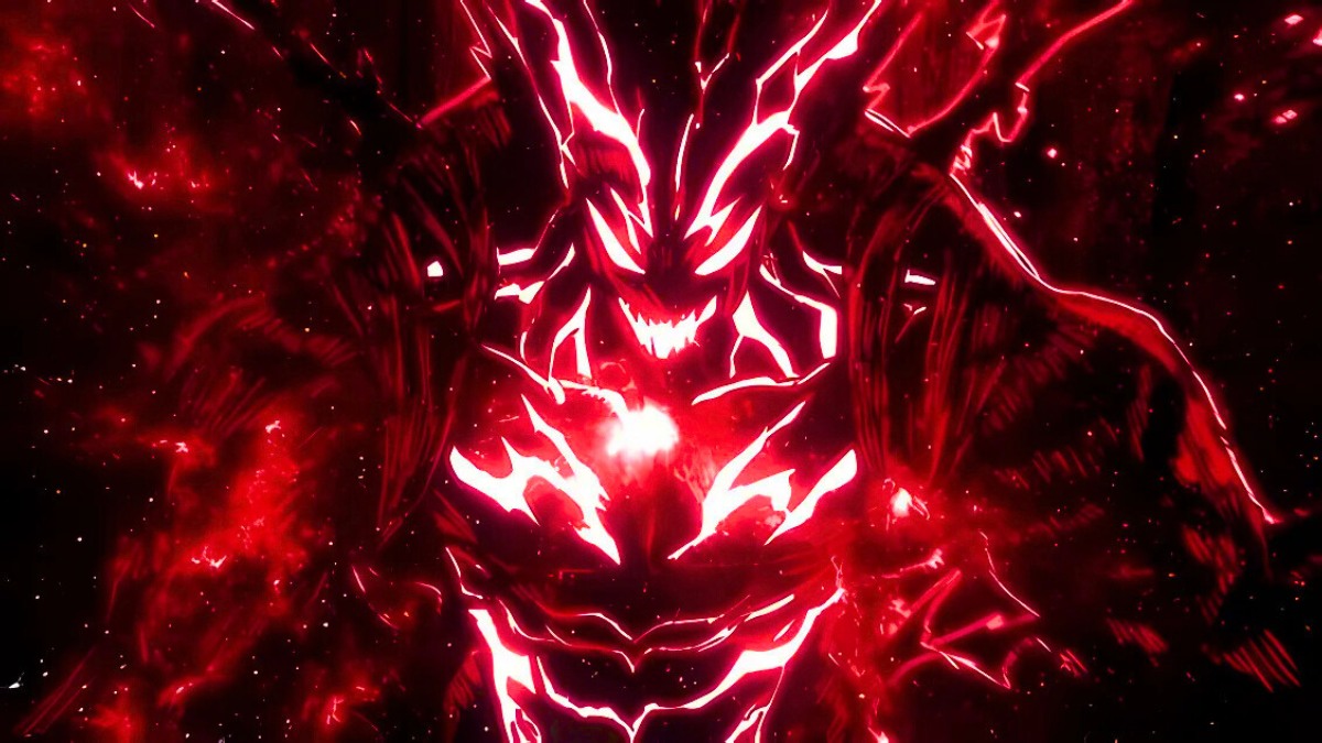 H&igrave;nh nền qu&aacute;i vật đỏ rực HD 1080x1920, tạo h&igrave;nh mạnh mẽ v&agrave; huyền b&iacute;, l&yacute; tưởng cho fan fantasy.