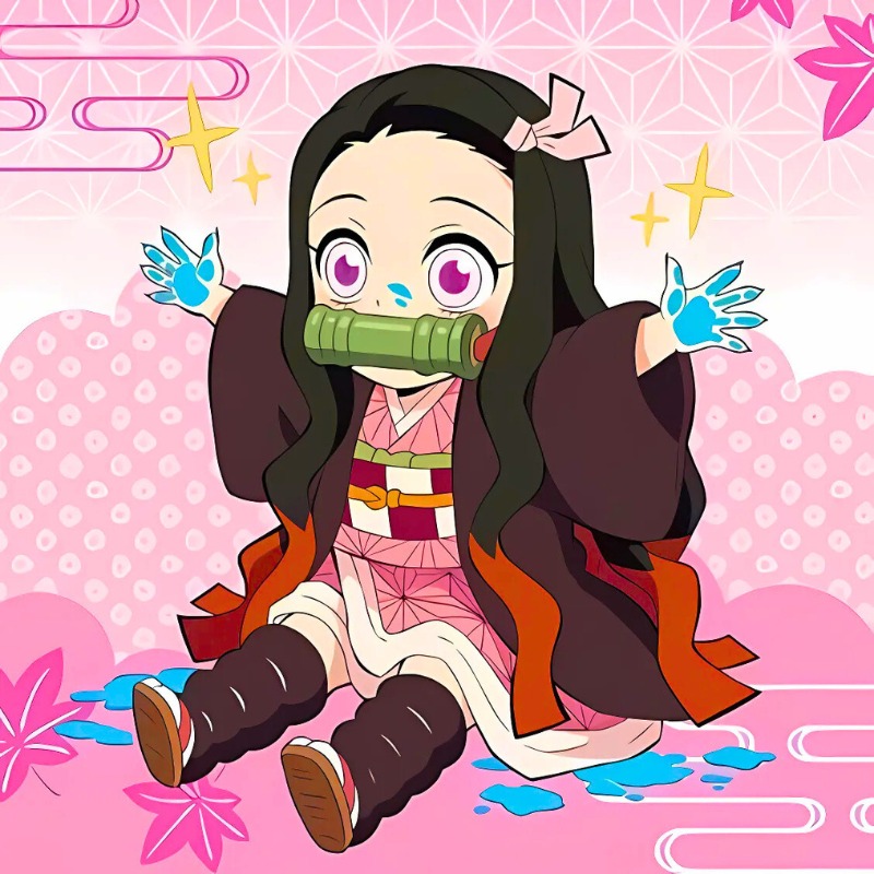 Chibi nh&acirc;n vật anime dễ thương tr&ecirc;n nền hồng, độ ph&acirc;n giải 1080x1920, h&igrave;nh ảnh HD sống động, phong c&aacute;ch Nhật Bản.