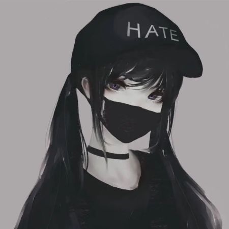 Hình nền anime phong cách bí ẩn, cô gái đội mũ lưỡi trai, 1080x1920, chất lượng HD, nghệ thuật hiện đại.