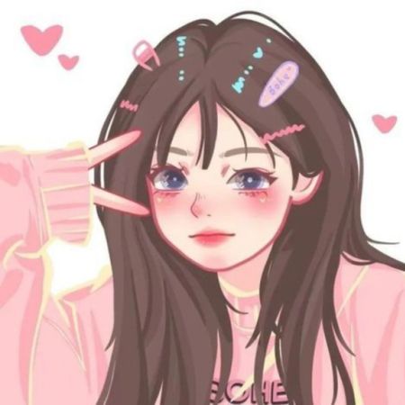 Hình nền anime cô gái tóc dài dễ thương, phong cách pastel, chất lượng HD, độ phân giải 450x450, cảm giác nhẹ nhàng.