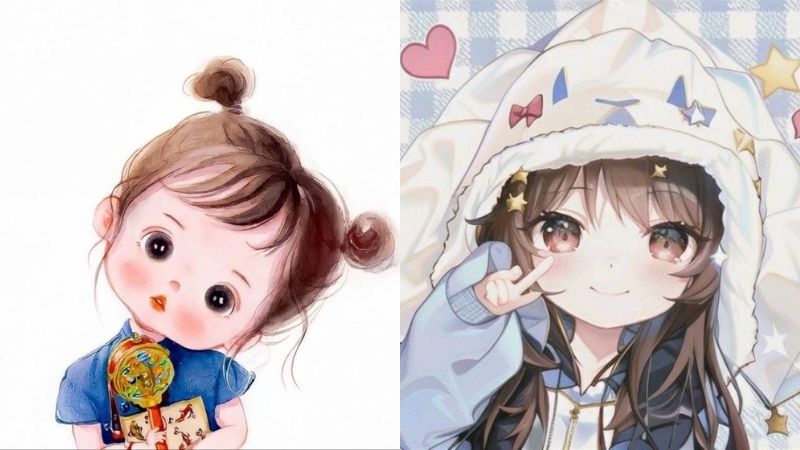 Hình nền anime dễ thương, hai nhân vật phong cách hoạt hình, độ phân giải 450x800, chất lượng HD, hình nền điện thoại.