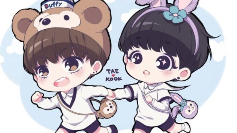 Hình nền hoạt hình dễ thương với hai nhân vật phong cách anime, độ phân giải 450x800, chất lượng HD.