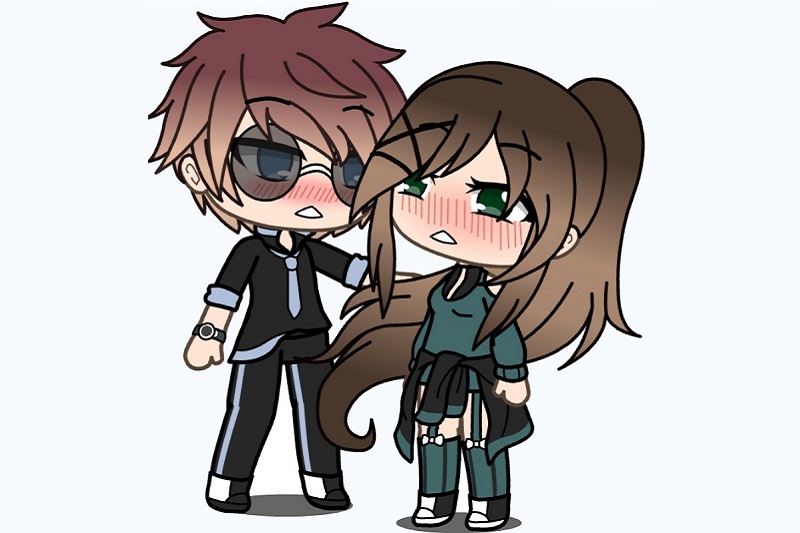 Hình nền anime cặp đôi dễ thương, phong cách chibi, độ phân giải 533x800, chất lượng HD, phù hợp cho điện thoại.