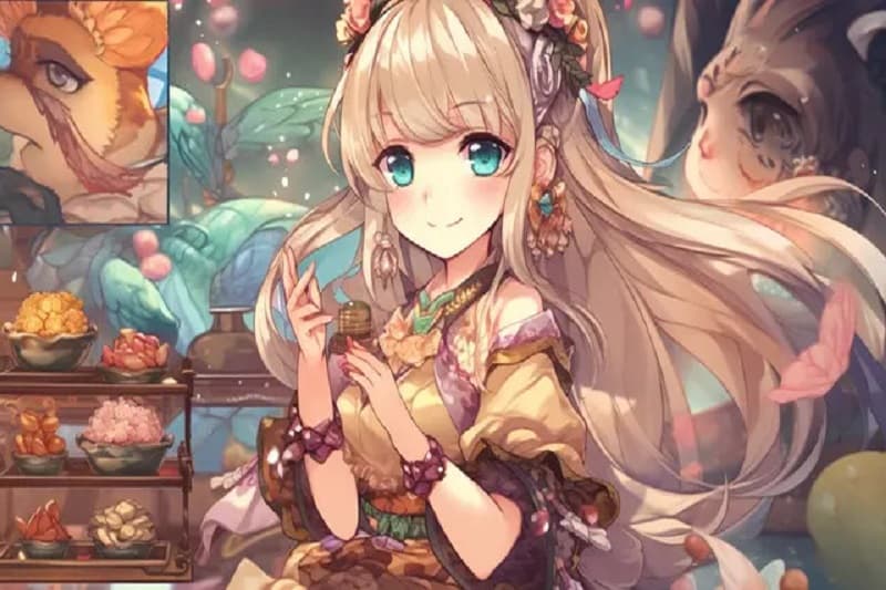 Hình nền anime cô gái dễ thương trong trang phục truyền thống, 1080x1920, chất lượng HD, nghệ thuật tinh tế.
