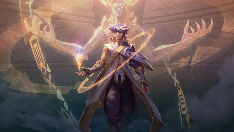 Hình nền nhân vật fantasy với ánh sáng ma thuật, độ phân giải 1080x1920, chất lượng HD, chủ đề huyền bí.