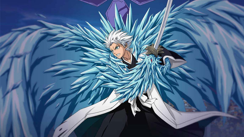 Nhân vật anime với đôi cánh băng và thanh kiếm, độ phân giải 1080x1920, hình nền 4K sắc nét, chủ đề hành động.