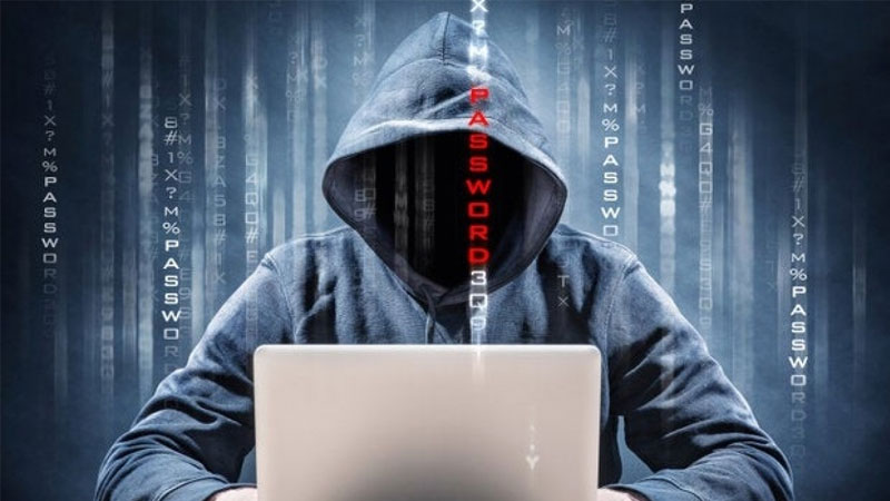 Hacker ẩn danh trước laptop, mật khẩu hiển thị, hình nền công nghệ bảo mật, độ phân giải 1080x1920, chất lượng HD.