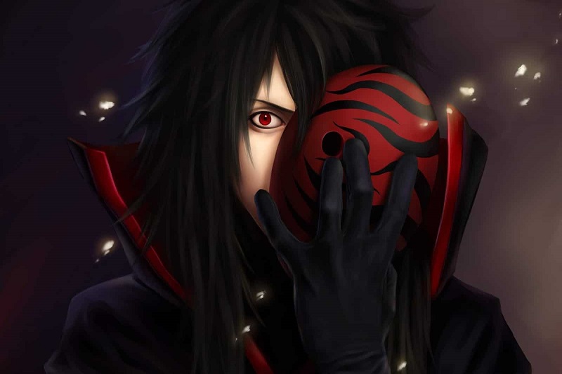 Anime bí ẩn với mặt nạ đỏ, độ phân giải 533x800, chất lượng HD, làm hình nền đẹp mắt.