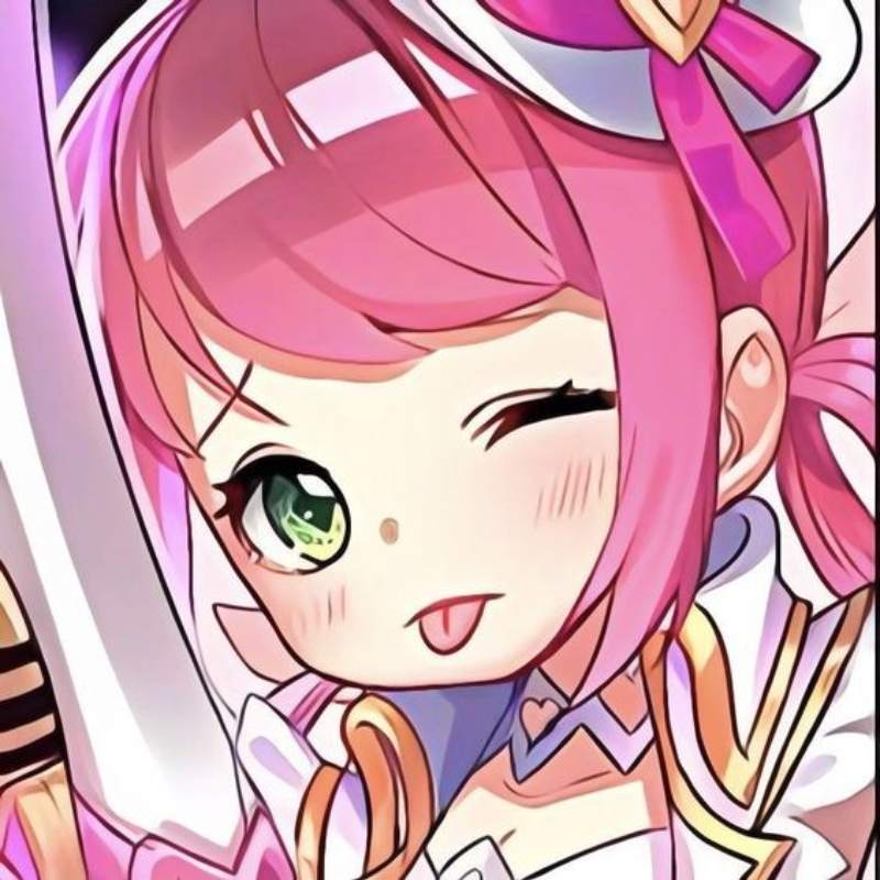 Hình nền anime dễ thương, nhân vật tóc hồng, biểu cảm nháy mắt, chất lượng HD, 1080x1920.
