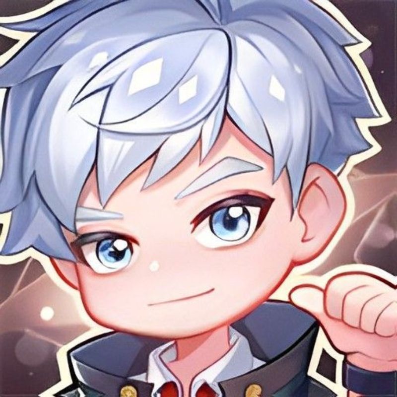 Hình nền anime nhân vật tóc trắng, phong cách dễ thương, đồ họa HD, độ phân giải 1080x1920, lý tưởng cho điện thoại.