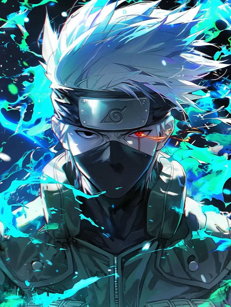 Hình nền anime nhân vật bí ẩn với mắt đỏ và tóc trắng, 1080x1920, chất lượng HD, nghệ thuật sống động.