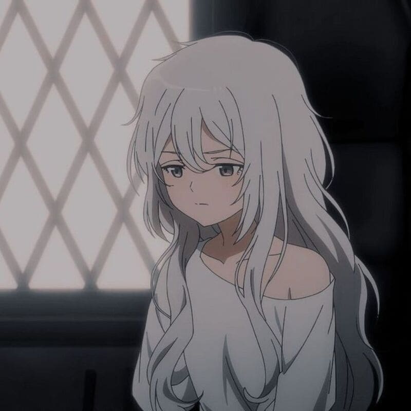 Anime girl buồn bên cửa sổ, nền tối, chất lượng HD, 1080x1920, hình nền tâm trạng, nghệ thuật anime.