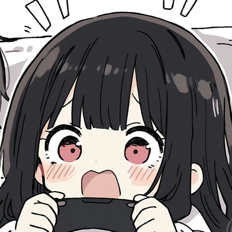 Anime girl surprised expression, high-quality HD illustration, perfect for 1080x1920 wallpaper, captivating art style.