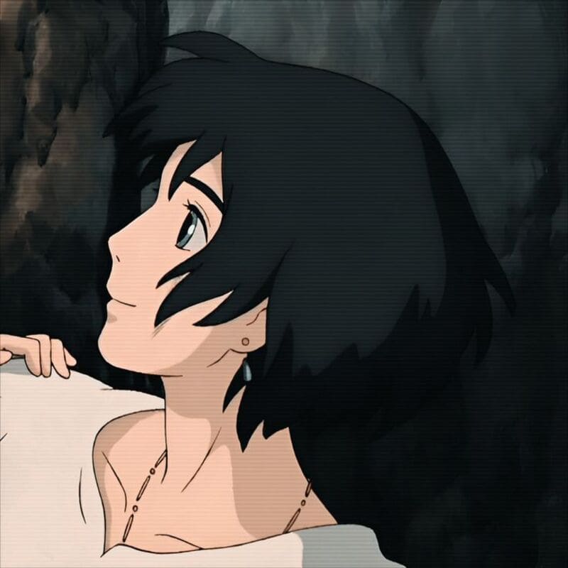 Hình nền anime, nhân vật nhìn lên với biểu cảm tươi tắn. Độ phân giải 1080x1920, chất lượng HD.