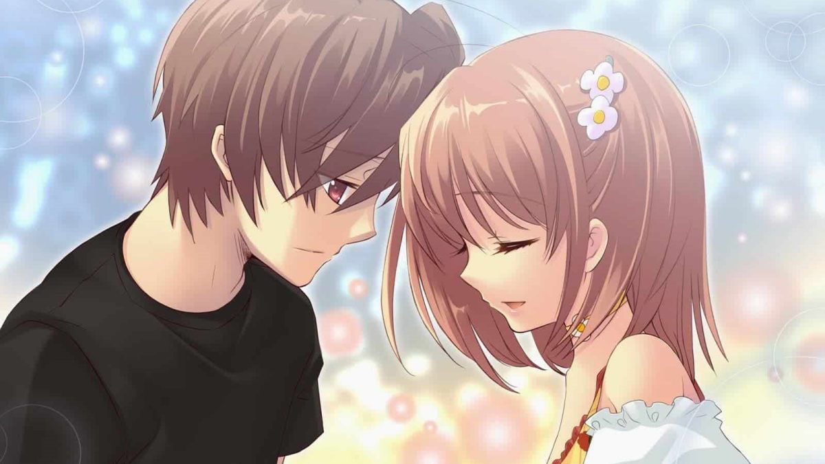 Cặp đôi anime cảm động trên nền sáng tạo, hình nền 1080x1920, chất lượng HD, lãng mạn và đầy cảm xúc.