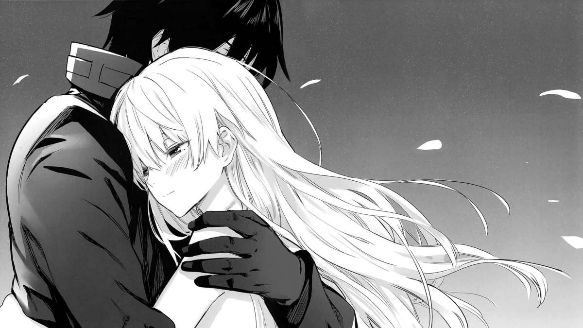Cặp đôi anime ôm nhau đầy cảm xúc trong hình nền 1080x1920, chất lượng HD, mang đến cảm giác lãng mạn.