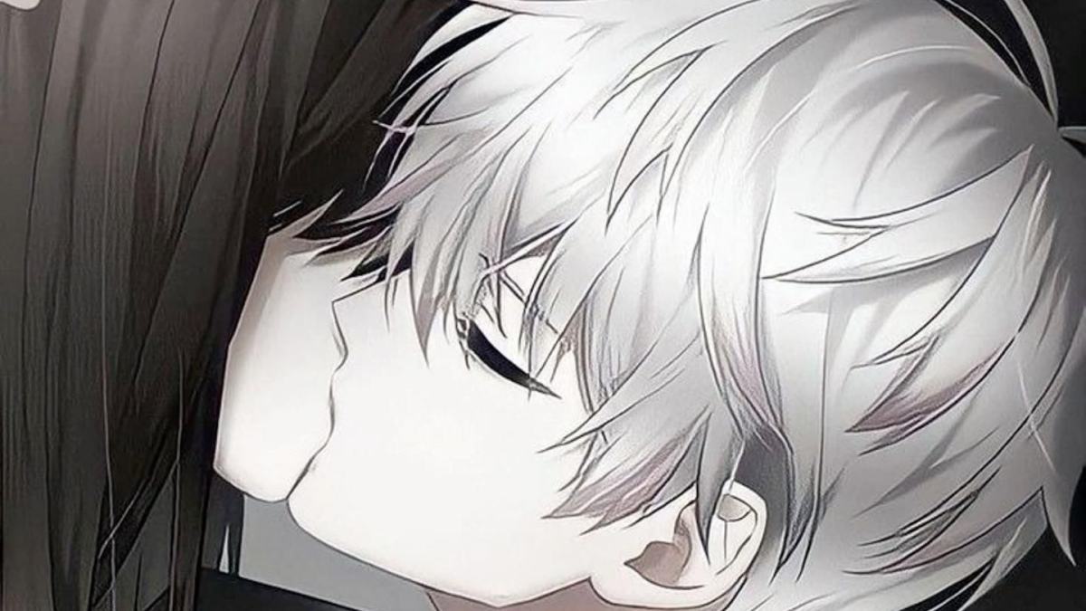 Anime lãng mạn; cặp đôi hôn nhau, hình nền độ phân giải 1080x1920, chất lượng HD, cảm xúc mạnh mẽ.