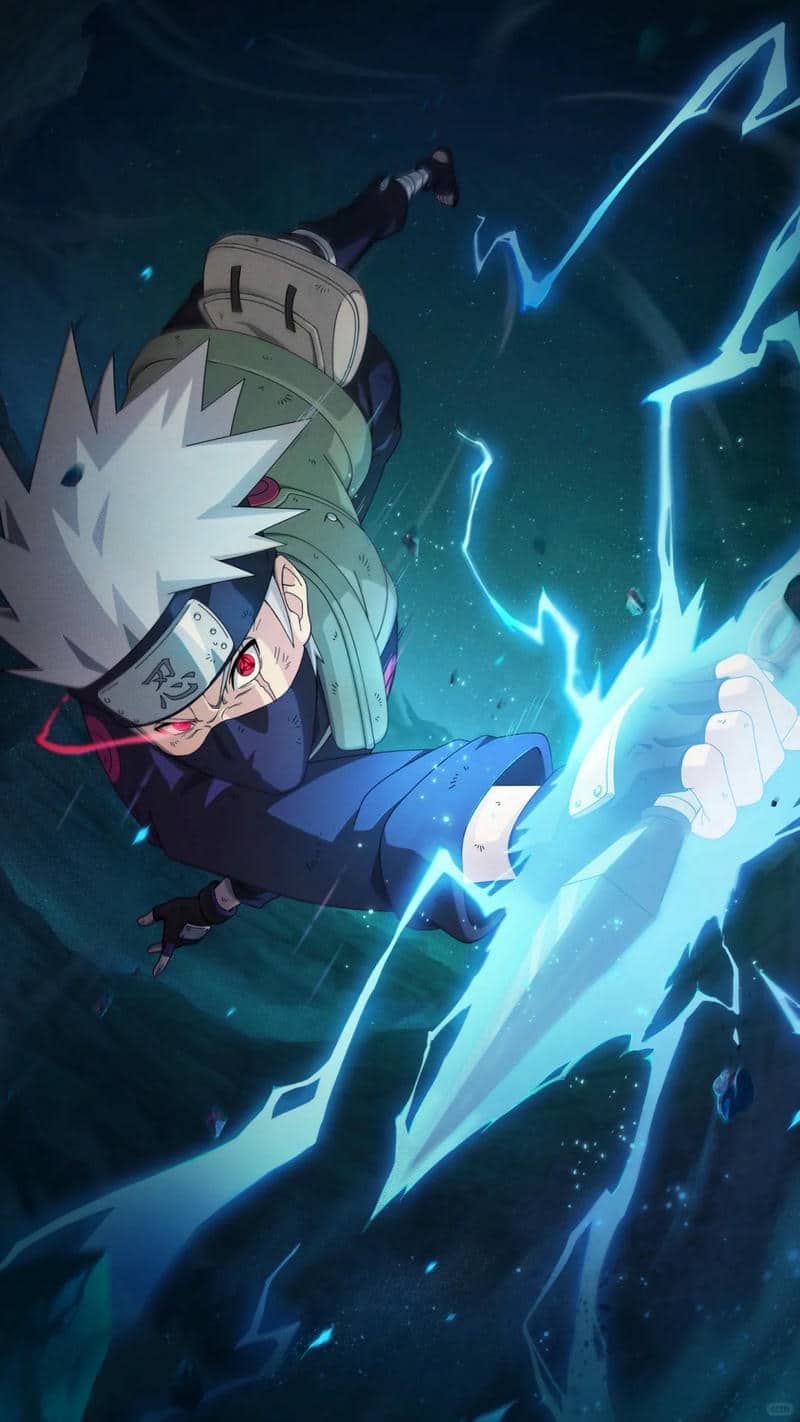 Nhân vật anime sử dụng tia chớp, nền ảo diệu, độ phân giải 1365x768, chất lượng HD, hình nền sinh động.