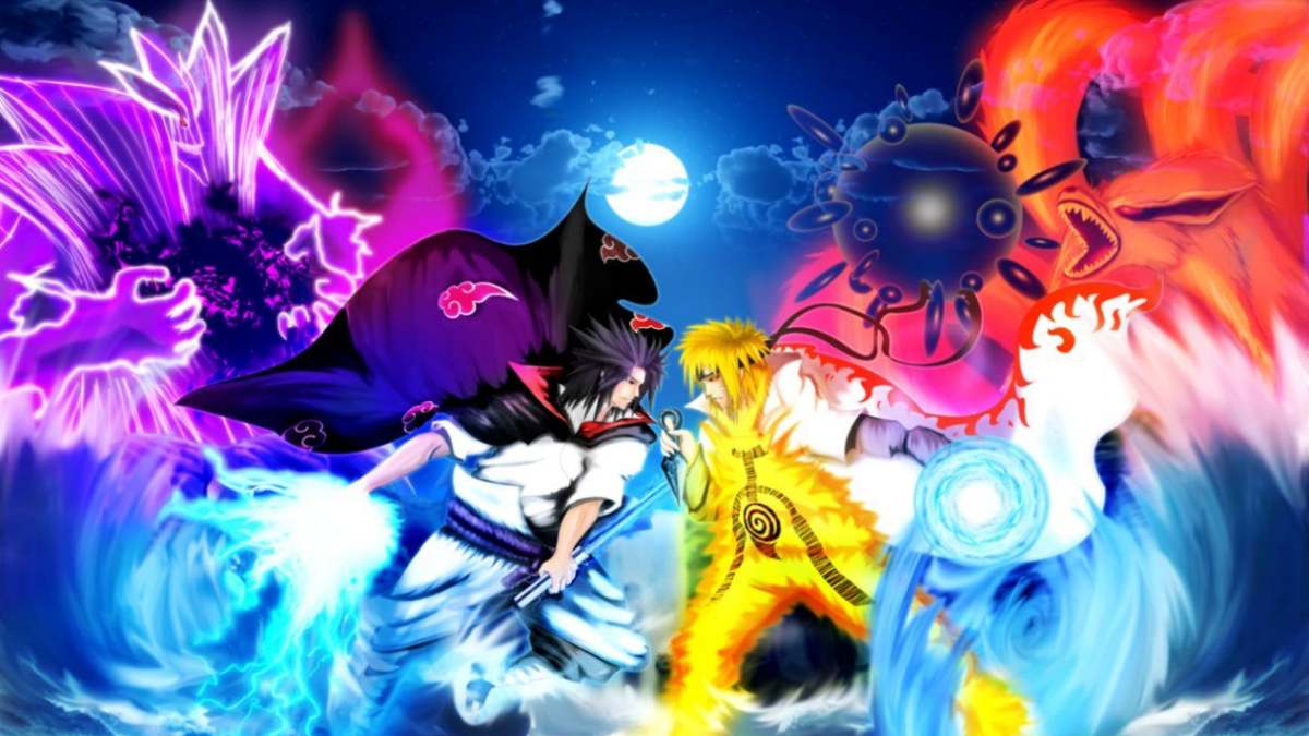 Hình nền anime đấu kiếm dưới trăng, độ phân giải 1080x1920, chất lượng HD sống động, phong cách nghệ thuật.