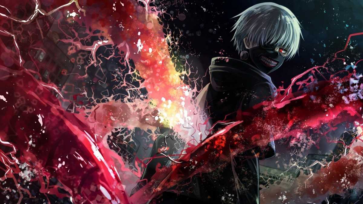 Hình nền anime siêu thực với nhân vật bí ẩn và hiệu ứng ánh sáng đỏ, độ phân giải 1080x1920, chất lượng HD.