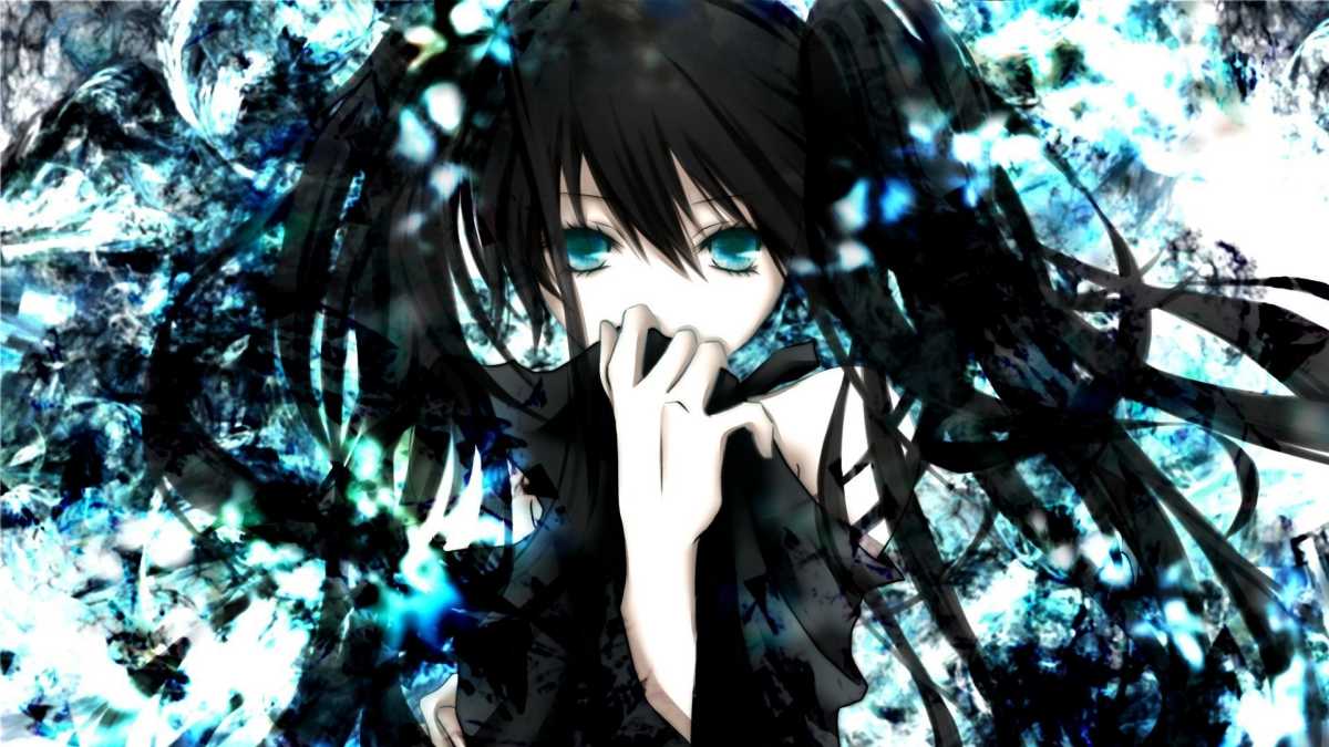 Hình nền anime nghệ thuật với nhân vật bí ẩn, màu sắc xanh đen nổi bật, độ phân giải 1080x1920, chất lượng HD.
