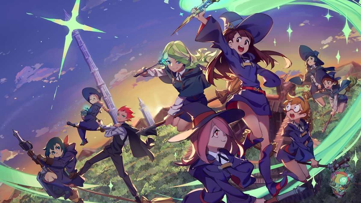 Hình nền anime pháp sư trẻ bay lượn trên bầu trời hoàng hôn, chất lượng HD, độ phân giải 1080x1920.
