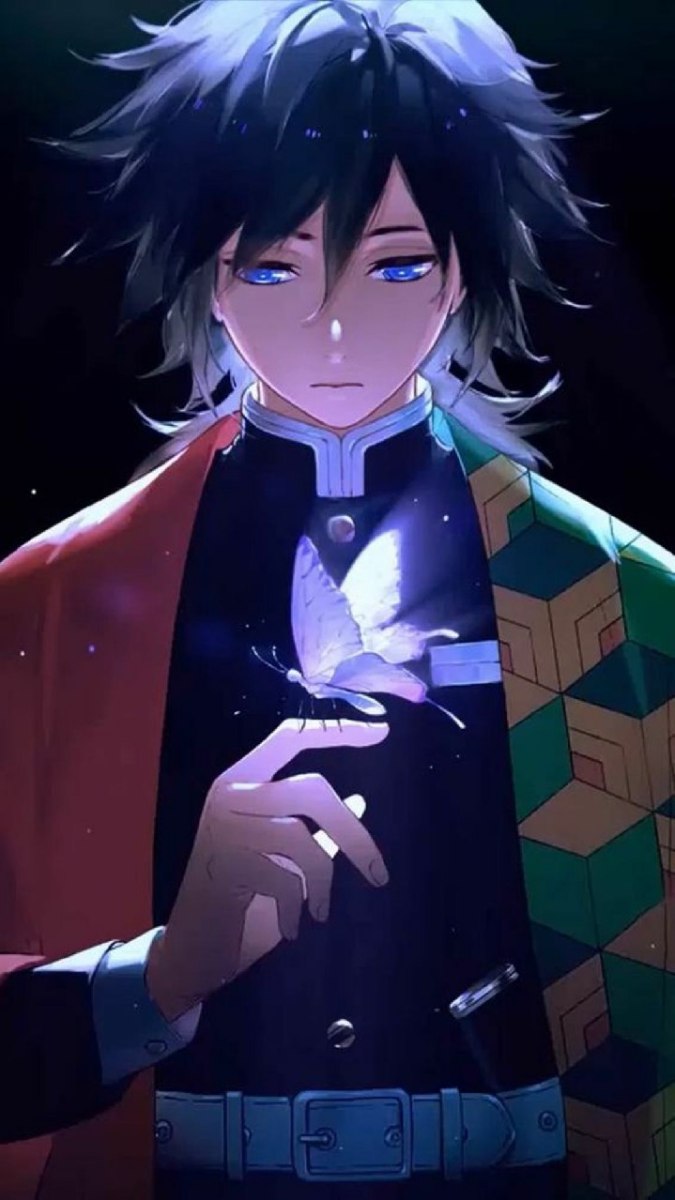 Nhân vật anime cầm bướm phát sáng trong nền tối, hình nền HD độ phân giải 1200x675, nghệ thuật và huyền bí.