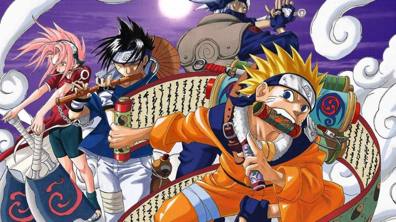 Anime phiêu lưu hành động, nhân vật nổi bật, độ phân giải 1080x1920, chất lượng HD, nền trời tím huyền bí.