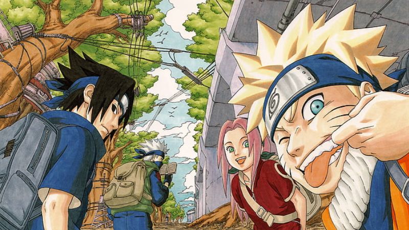 Hình nền anime nhóm bạn phiêu lưu trong rừng, độ phân giải 450x800, chất lượng HD, chủ đề truyện tranh.