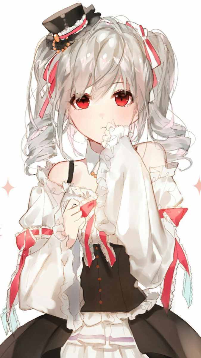 Anime girl in Victorian attire, HD quality, 1200x675. Elegant, captivating art style, perfect for wallpaper.