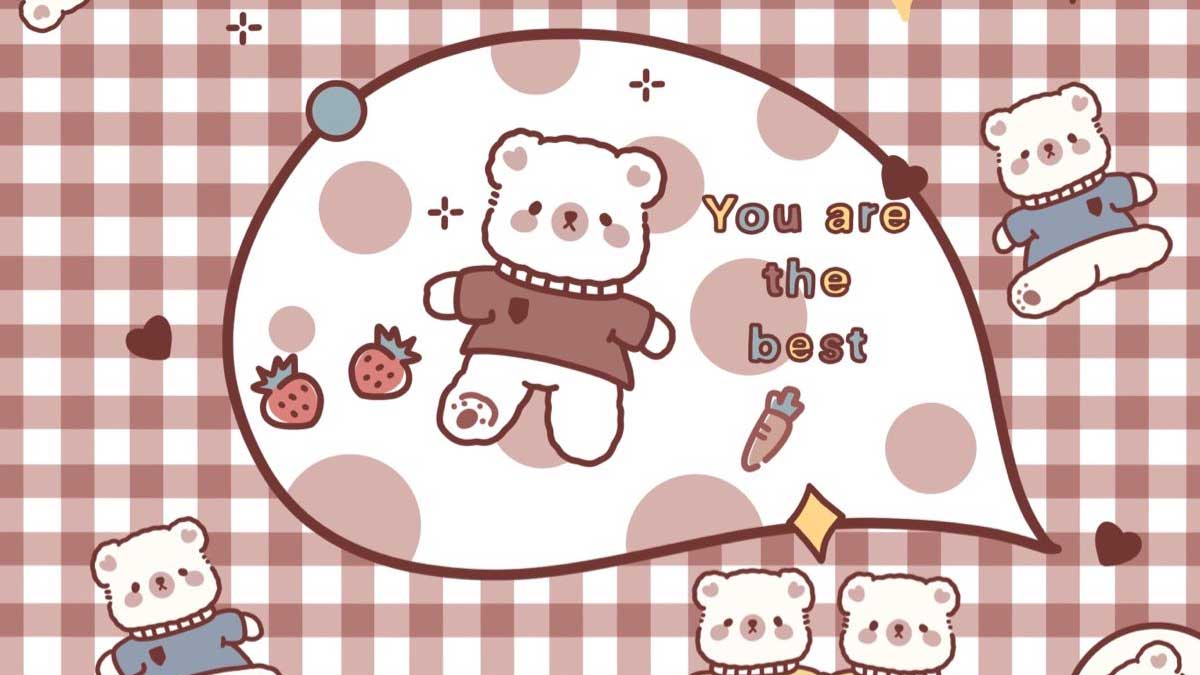 Hình nền gấu dễ thương với thông điệp "You are the best", độ phân giải 1080x1920, chất lượng HD.