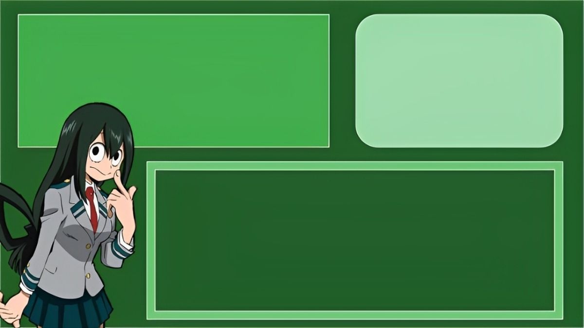 Hình nền anime xanh lá với nhân vật nữ, khung nền sáng tạo, độ phân giải 1080x1920, chất lượng HD.