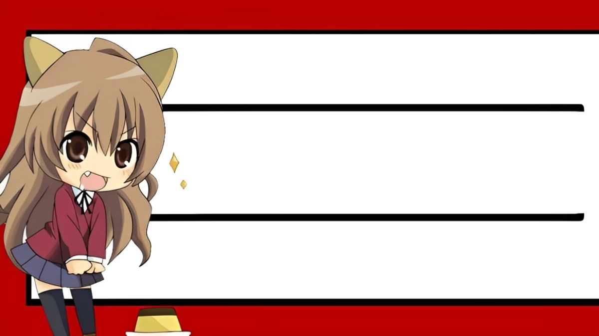 Hình nền anime dễ thương, phong cách chibi, chất lượng HD, độ phân giải 1080x1920, nền đỏ và trắng.