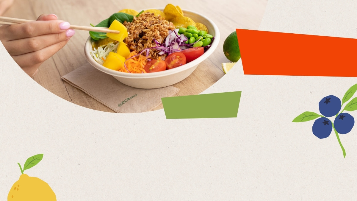 Bát salad tươi ngon, nhiều màu sắc trên nền gỗ, độ phân giải 1080x1920, chất lượng HD, thực phẩm lành mạnh.