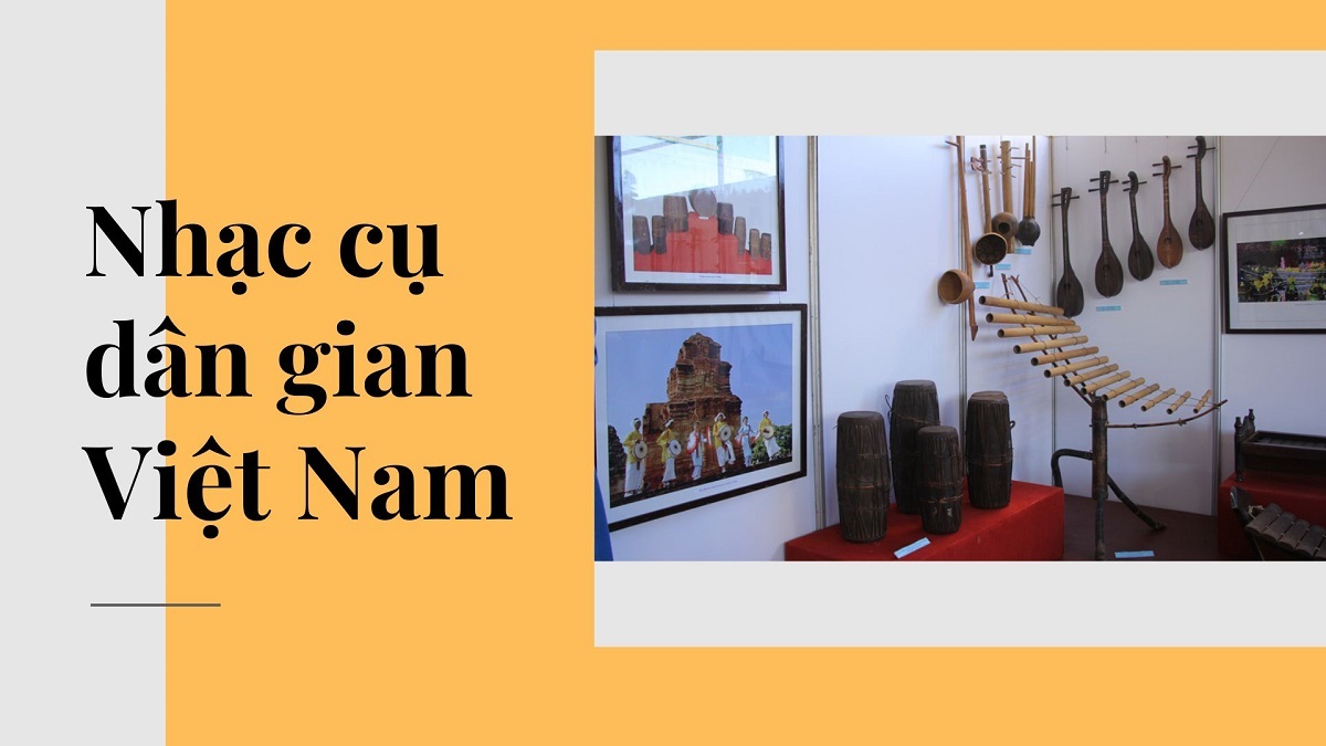 Nhạc cụ dân gian Việt Nam trưng bày trong bảo tàng, độ phân giải 1080x1920, ảnh HD, từ khóa: nhạc cụ truyền thống.
