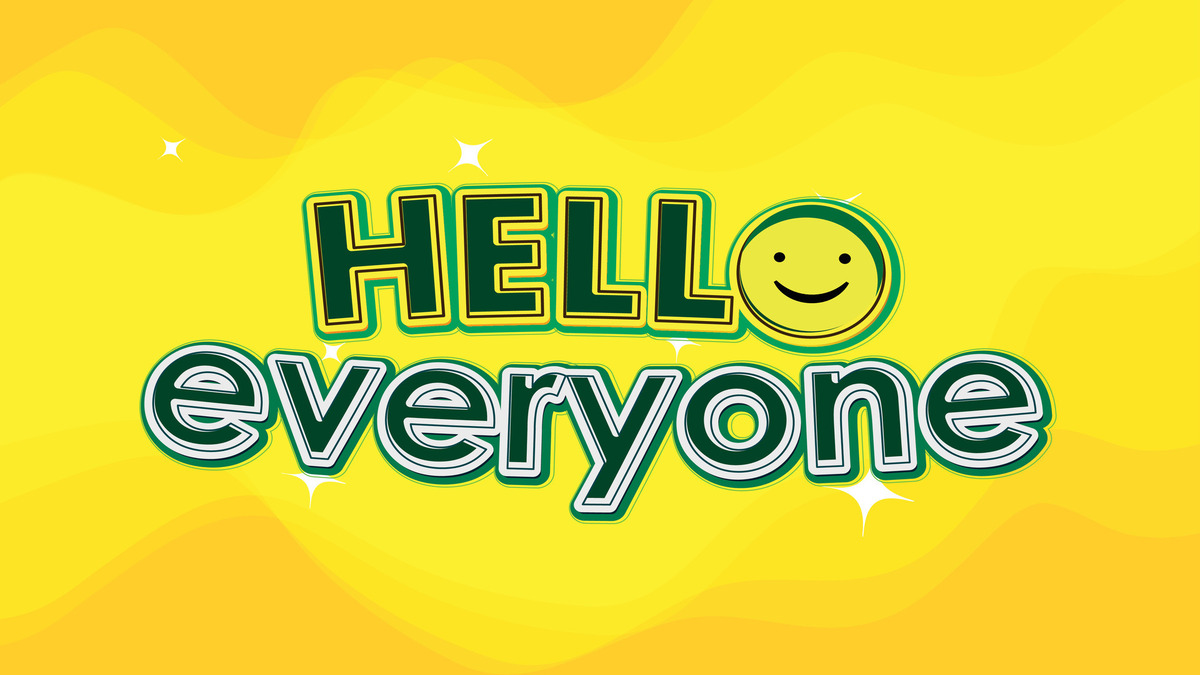 hinh-nen-slide-mo-dau-powerpoint-4 Hình nền chữ "Hello Everyone" nổi bật trên nền vàng tươi, độ phân giải 1080x1920, chất lượng HD.