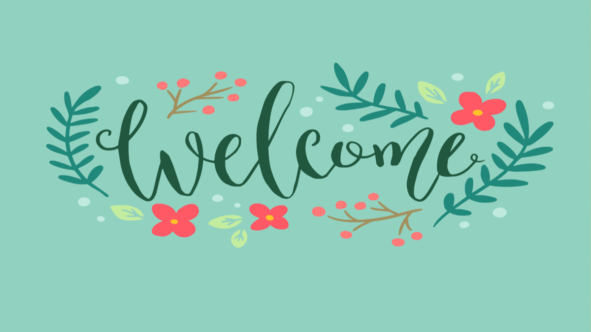 hinh-nen-slide-mo-dau-powerpoint-70 Hình nền chữ "Welcome" với hoa lá tươi sáng, độ phân giải 1080x1920, chất lượng HD, tạo cảm giác chào đón.
