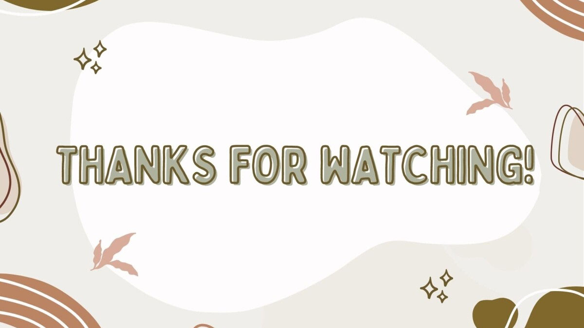 Hình nền cảm ơn nhẹ nhàng với chữ "Thanks for Watching", độ phân giải 1080x1920, chất lượng HD, tông màu nâu thanh lịch.