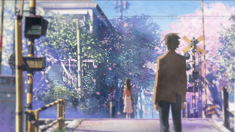 Hình nền anime lãng mạn với hoa anh đào nở rộ, 1080x1920, chất lượng HD, phong cảnh mùa xuân tuyệt đẹp.