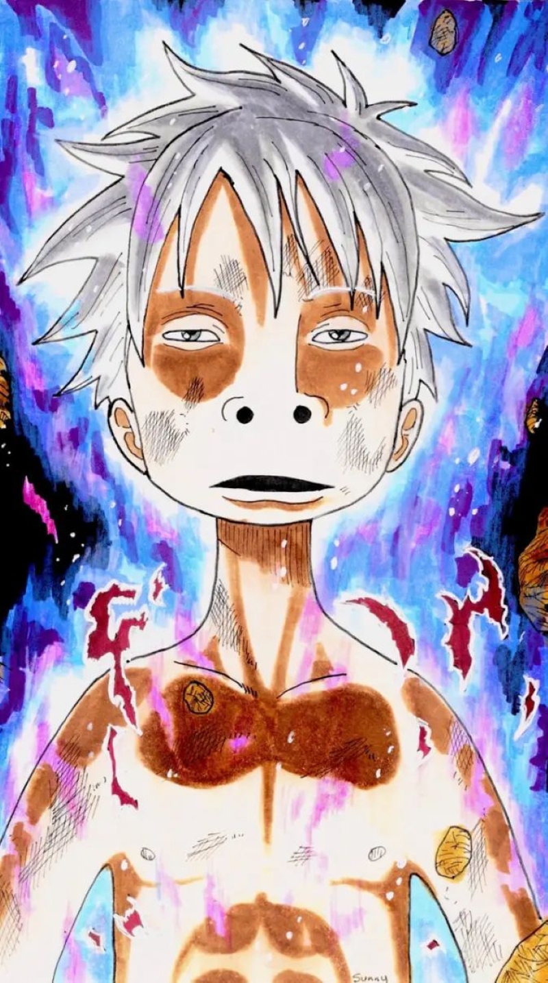 Hình nền anime ấn tượng với nhân vật mạnh mẽ, hiệu ứng năng lượng tỏa sáng, độ phân giải 1080x1920, chất lượng HD.