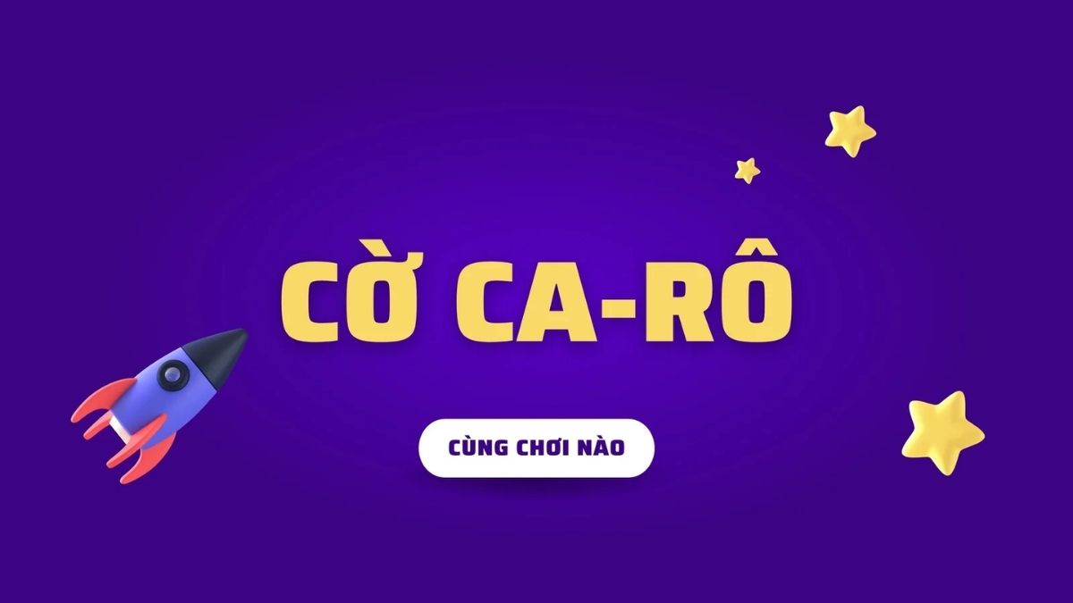 Hình nền trò chơi cờ ca-rô, nền tím, 1080x1920, chất lượng HD, có tên trò chơi, biểu tượng tên lửa và sao vàng.