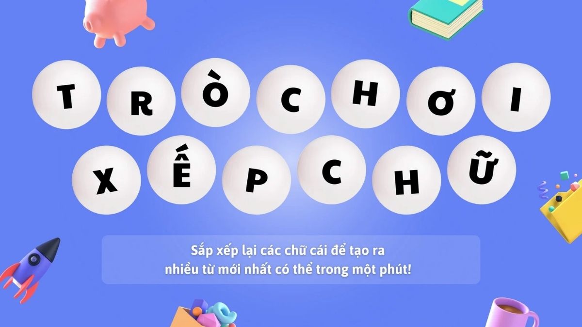 Trò chơi xếp chữ nền xanh, bóng chữ cái, độ phân giải 1080x1920, chất lượng HD, sáng tạo từ ngữ nhanh chóng.
