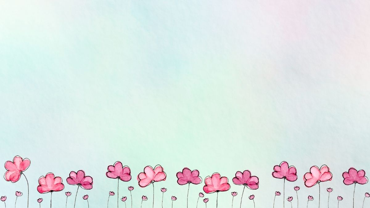 Hình nền hoa vẽ tay pastel 1080x1920, chất lượng HD, sắc màu nhẹ nhàng, lý tưởng cho thiết kế sáng tạo.