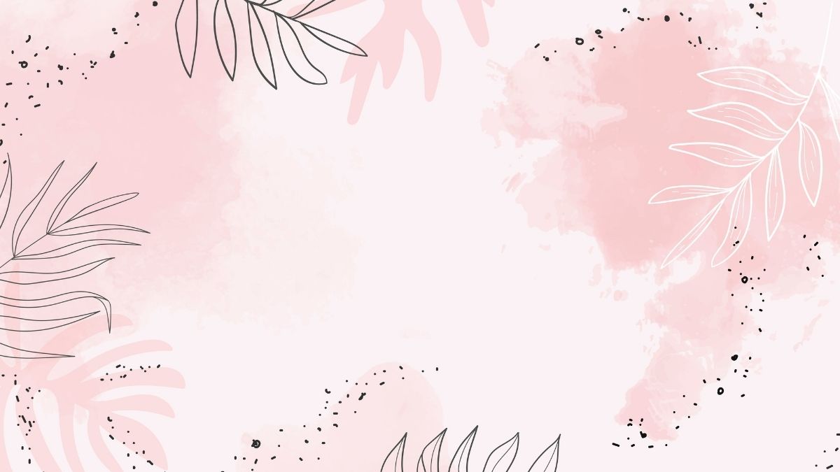 Hình nền nghệ thuật pastel với lá vẽ tay, độ phân giải 1080x1920, chất lượng HD, phong cách tối giản tinh tế.