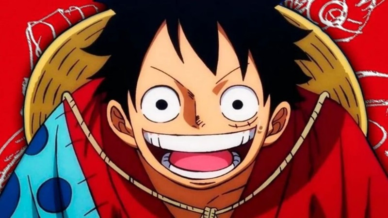 Nhân vật anime vui vẻ trên nền đỏ, ảnh nền HD 1080x1920, phong cách hoạt hình sống động, hình nền anime.