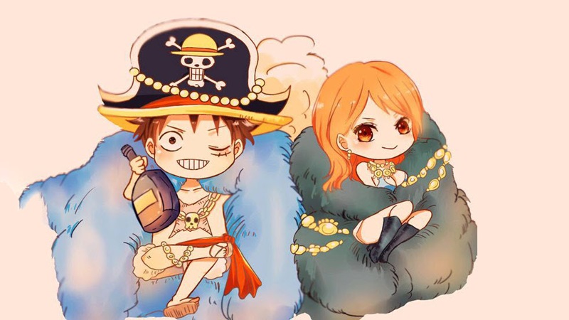 Hình nền anime chibi dễ thương, độ phân giải 450x800, chất lượng HD, nhân vật ngồi trên ghế lông màu xanh.