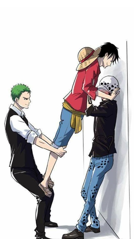 Ba nhân vật anime hài hước trong cảnh tương tác sáng tạo, độ phân giải 800x450, chất lượng HD.