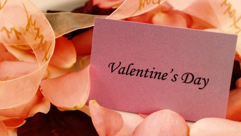 Thiệp ngày Valentine trên cánh hoa hồng, nền lãng mạn, kích thước 450x800, chất lượng HD.
